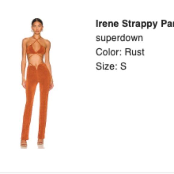 Strappy pant set in rust - Picture 1 of 3